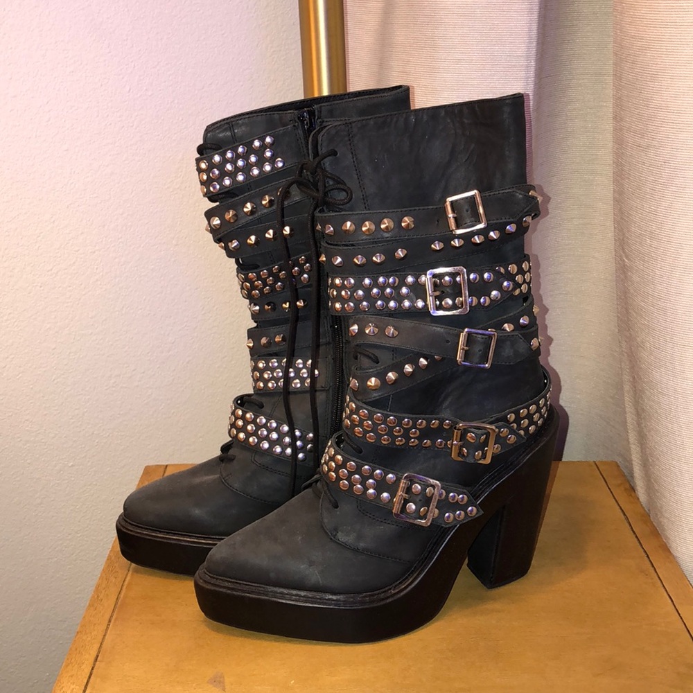 Jeffrey Campbell Ruckus Leather Boot
